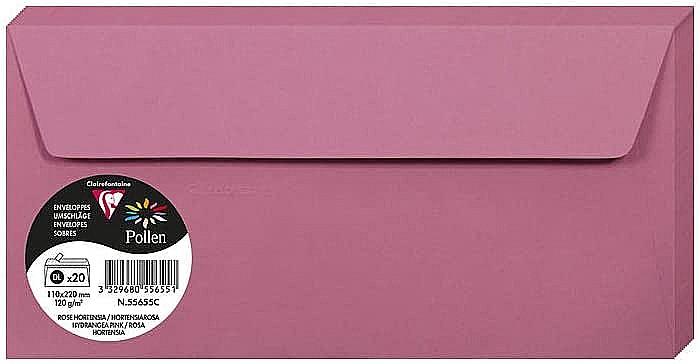 PLIC CLAIREFONTAINE DL 20/SET ROZ HORTENSIE 55655C [1]