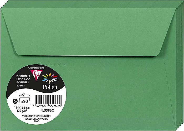 PLIC CLAIREFONTAINE C6 20/SET VERDE PIN 5596C [1]