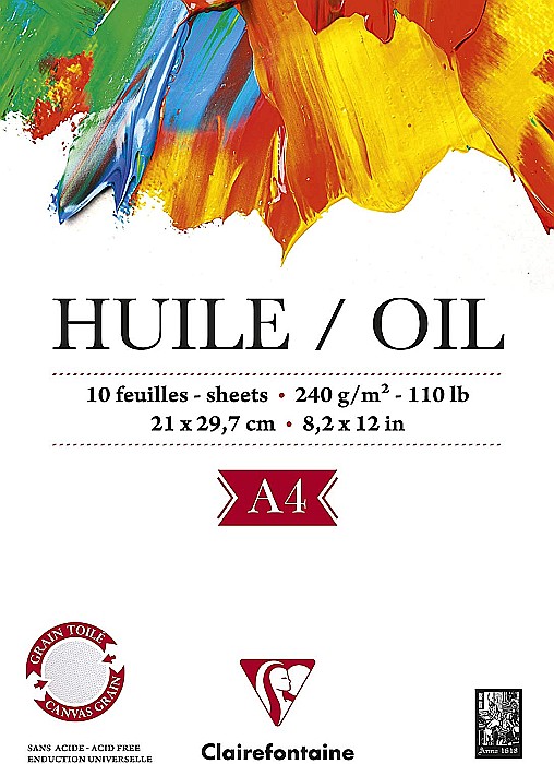 CF BLOC CULORI ULEI A4 10F 240GR CLAIREFONTAINE 96311C [1]