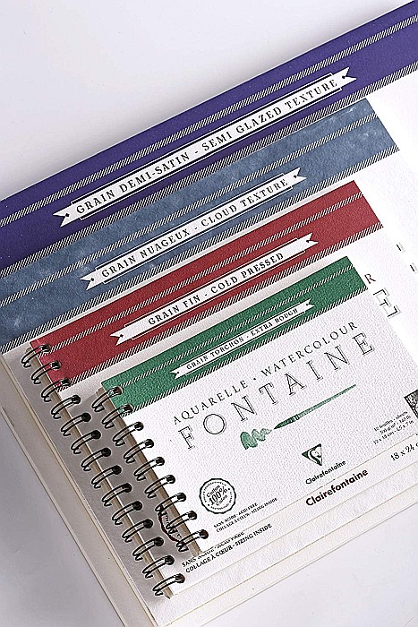 CF BLOC AQUARELLE CLAIREFONTAINE 12*18CM 12F BUMBAC 300GR/M2 96348C [8]