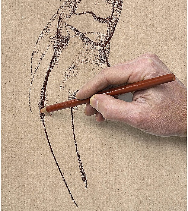 CF BLOC DESEN A3 100F 90GR/m2, hartie KRAFT Verge Brun, double face CLAIREFONTAINE 96546C [2]