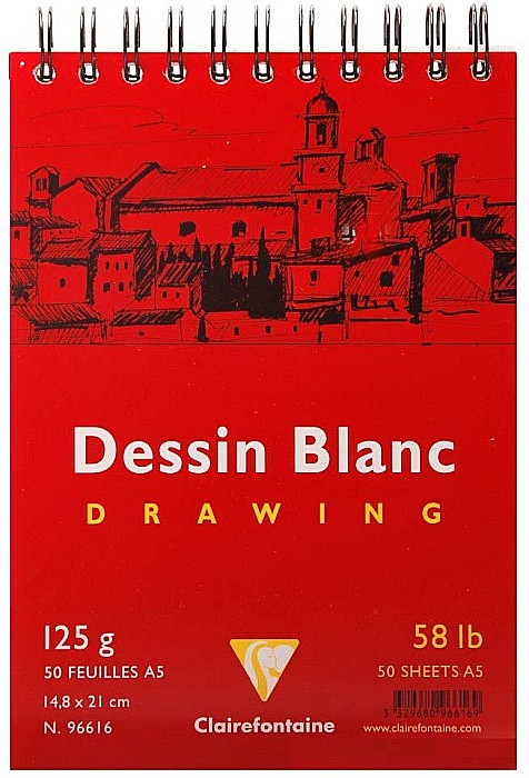 CF BLOC DESEN A5 50F 125GR SPIRA CLAIREFONTAINE DESSIN CROQUIS 96616C [3]