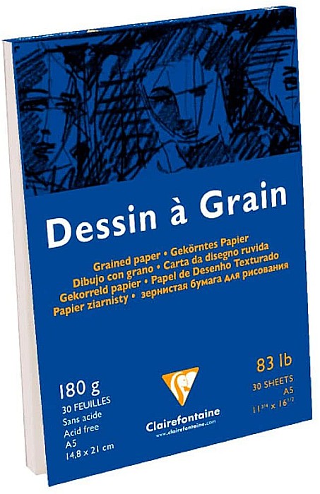 CF BLOC DESEN A5 30F 180GR/m2 CLAIREFONTAINE DESSIN A GRAIN 96626C [2]