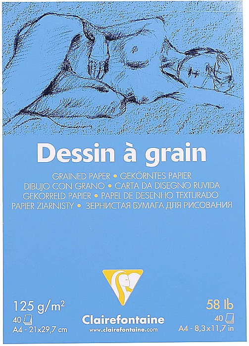 CF BLOC DESEN A4 40F 125GR/m2 CLAIREFONTAINE DESSIN A GRAIN 96684C [2]