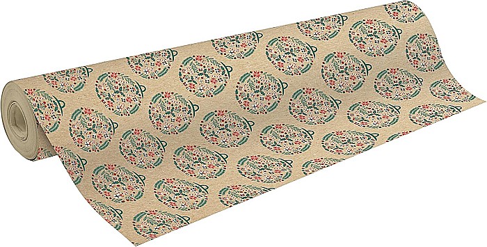 CF HARTIE IMPACHETAT ROLA 0.7*50M GLOBURI CRACIUN KRAFT 70GR/M2 CLAIREFONTAINE 223899C [1]