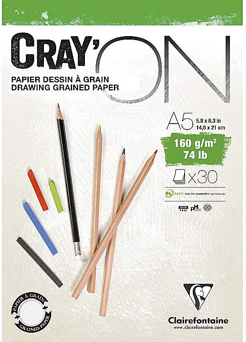 CF BLOC DESEN A5 CRAY'ON 30F 160GR CLAIREFONTAINE 975026C [1]