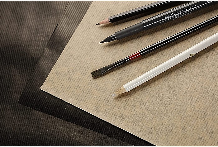 CF BLOC DESEN A3 60F 90GR/m2, hartie bicolor KRAFT Brun et Noir, double f CLAIREFONTAINE 975819C [4]