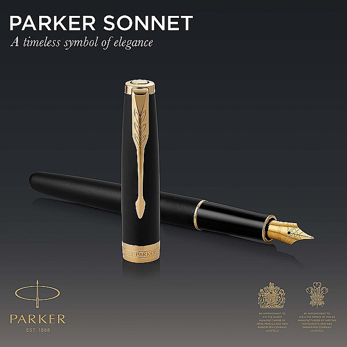 PARKER STILOU SONNET BASIC, NEGRU MAT GT, PENITA F 160104 [2]