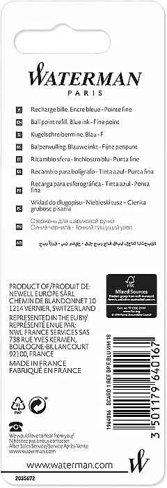 WATERMAN  MINA PIX, FINE, BLUE INK 1964016 [5]