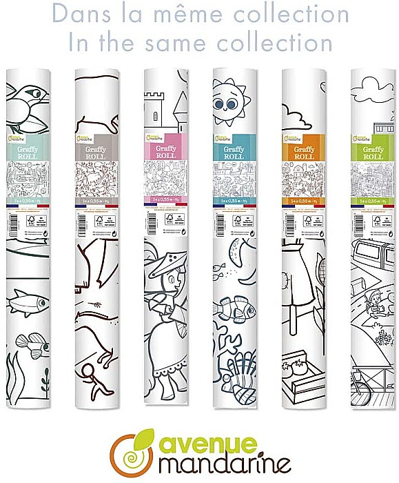 CF ROLA HARTIE DE COLORAT 0.35*5M 90GR PRINTESE SI CAVALERI AVENUE MANDARINE GY080C [4]