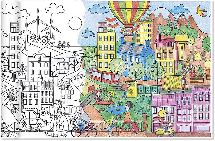 CF ROLA HARTIE DE COLORAT 0.35*5M 90GR ORAS ECOLOGIC AVENUE MANDARINE GY083C [2]