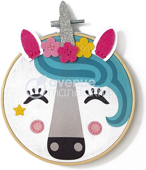 CF KIT CREATIV BRODERIE PIX'GALLERY TAMBURINA UNICORN KC120C [2]