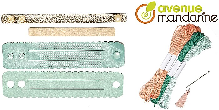 CF KIT CREATIV BRODERIE PIX' TRESOR BRATARI AVENUE MANDARINE KC129C [4]