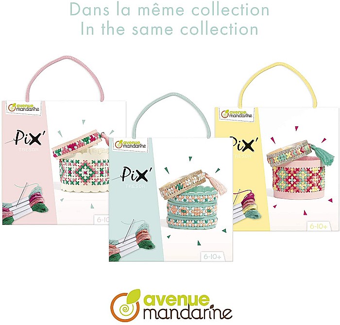 CF KIT CREATIV BRODERIE PIX' TRESOR BRATARI AVENUE MANDARINE KC129C [6]