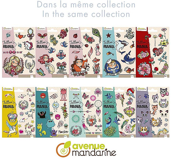 CF SET TATUAJE UNICORNI TATTOO MANIA AVENUE MANDARINE CC052C [5]