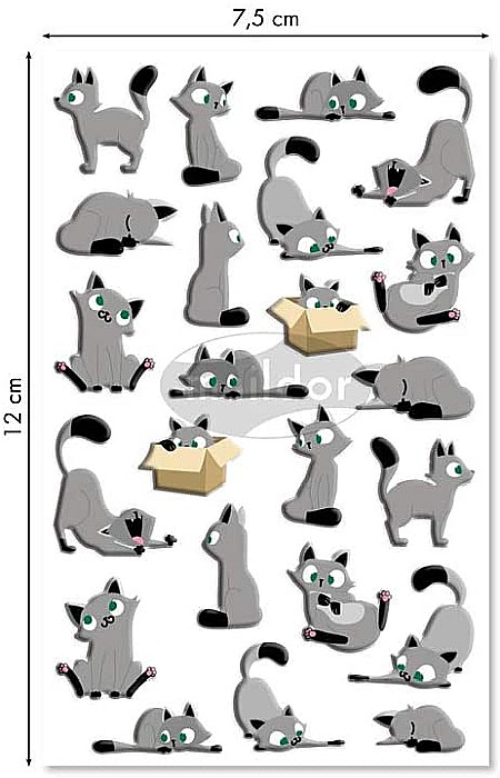 CF STICKER 3D COOKY 7.5*12CM MAILDOR PISICUTE CY015O [2]