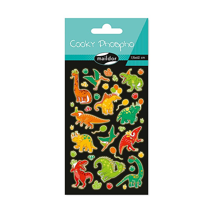 CF STICKER 3D COOKY 7.5*12CM MAILDOR GLOW IN THE DARK DINO CY165C [1]