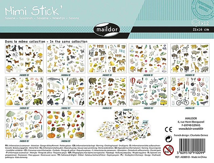 CF STICKER MIMI 16*21CM MAILDOR ANIMALE SAVANA AE009O [1]