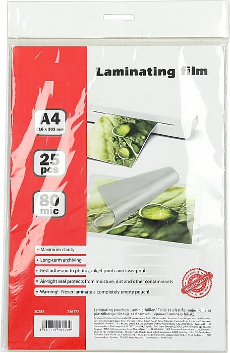 EU FOLIE LAMINAT A4 80 MIC 25/SET 20285 [2]