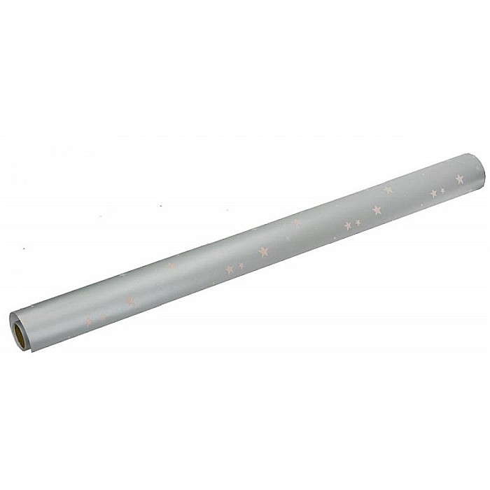 EU HARTIE AMBALAJ CRACIUN 200*70 CM ARGINTIU CU STELUTE 76096 [2]