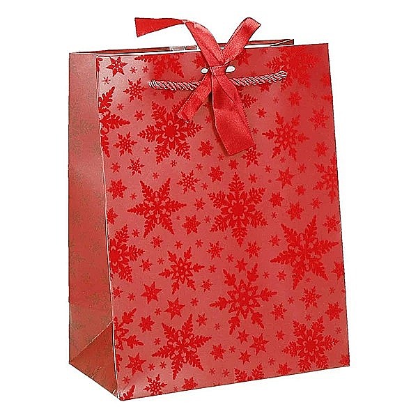 EU SACOSA CADOU CRACIUN ROSIE CU STELUTE VELUR 23*18*10CM 77670 [1]