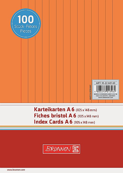 BR INDEX CARD A6 100/SET PORTOCALIU DR 2260140 [1]