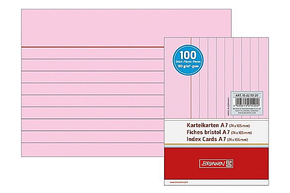 BR INDEX CARD A7 100/SET ROSU DR 2270120 [2]