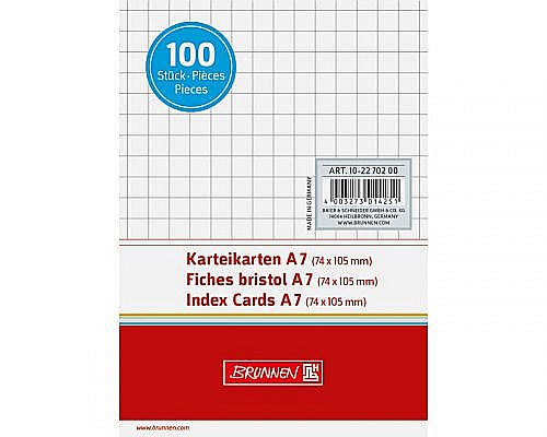 BR INDEX CARD A7 100/SET ALB AR 2270200 [1]