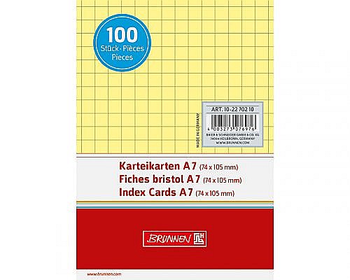 BR INDEX CARD A7 100/SET GALBEN AR 2270210 [1]