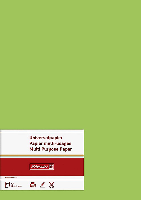 BR HARTIE COLOR A4 80GR 50/SET VERDE DESCHIS 5125050 [2]