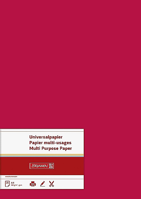 BR CARTON COLOR A4 160GR 25/SET ROSU 5122524 [2]