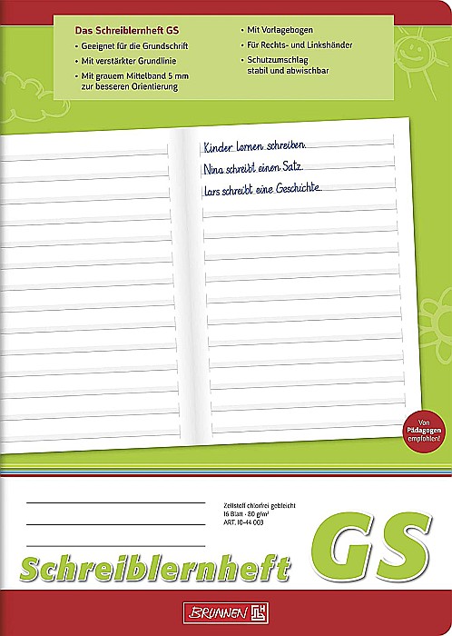 BR CAIET SPECIAL A4 16F BRUNNEN PENTRU INCEPATORI DR 44003 [2]