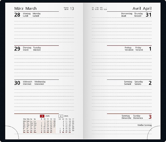 BR AGENDA DATATA SAPTAMANAL RIDOIDE 9*15CM 2025 NAVY 16915045 [2]