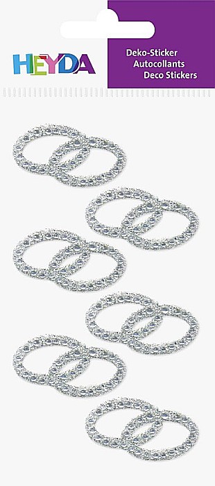 KP STICKER DECOR 7.5*16.5CM 2 INELE CU STRASURI SI PERLE TRANSPARENTE 6 PCS 3782912 [1]