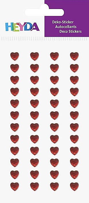 KP STICKER DECOR 7.5*16.5CM INIMIOARE CU STRASURI ROSII 48 PCS 3782915 [1]
