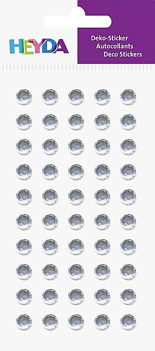KP STICKER DECOR 7.5*16.5CM PIETRICELE ROTUNDE CU STRASURI TRANSPARENTE 50 PCS 3782916 [1]