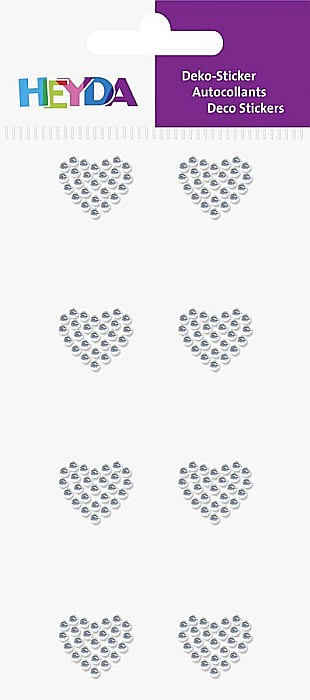 KP STICKER DECOR 7.5*16.5CM INIMIOARE CU STRASURI TRANSPARENTE 8 PCS 3782920 [1]