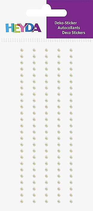 KP STICKER DECOR 7.5*16.5CM PERLE ROTUNDE ALBE 0.2MM 125 PCS 3782926 [1]