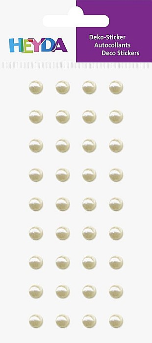 KP STICKER DECOR 7.5*16.5CM PERLE ROTUNDE ALBE 0.6MM 36 PCS 3782928 [1]
