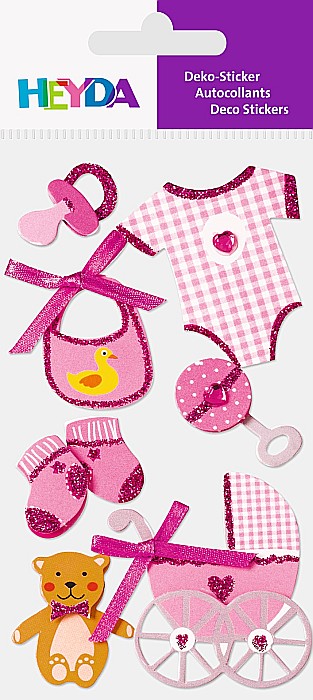 KP STICKER DECOR 7.5*16.5CM BABY GIRL I 7 PCS 3780628 [2]