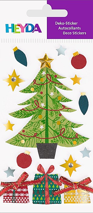 KP STICKER DECOR 7.5*16.5CM BRAD DE CRACIUN 15PCS 3780665 [2]