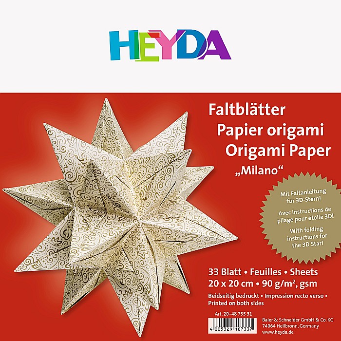 KP HARTIE ORIGAMI 20*20CM 90GR 33/SET MOTIV MILANO 4875531 [2]