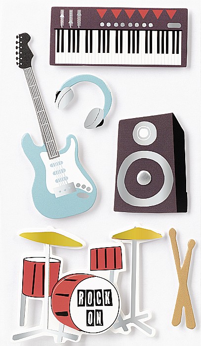 KP STICKER DECOR 7.5*16.5CM INSTRUMENTE MUZICALE 6 PCS 3780681 [1]