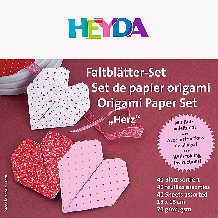 KP HARTIE ORIGAMI 15*15CM 70GR 40/SET MOTIV INIMI 4875505 [2]