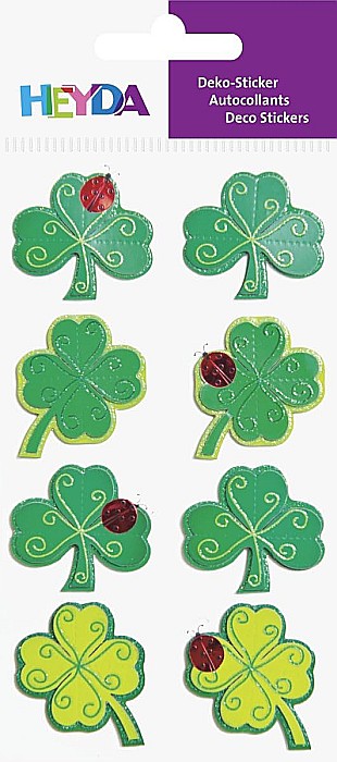 KP STICKER DECOR 7.5*16.5CM MIX TRIFOI 8 PCS 3780707 [1]