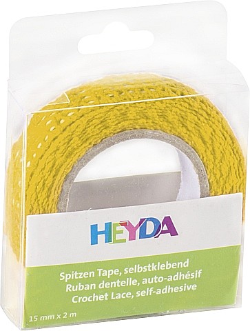 KP BANDA DECOR DANTELA AUTOADEZIVA 15MM*2M HEYDA GALBENA 3584510 [1]