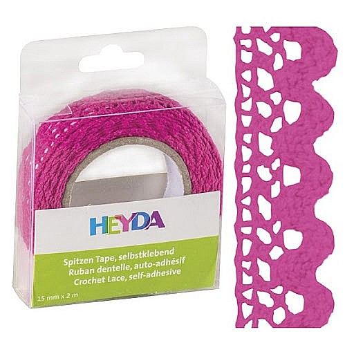 KP BANDA DECOR DANTELA AUTOADEZIVA 15MM*2M HEYDA ROZ 3584564 [1]
