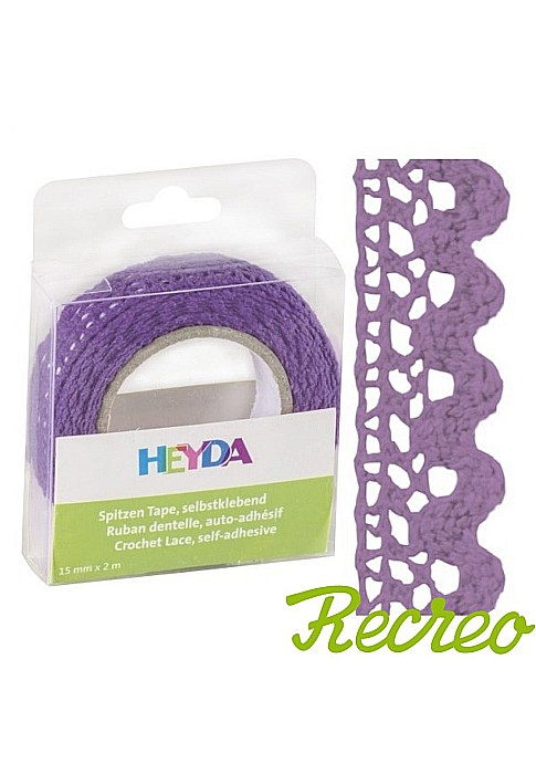 KP BANDA DECOR DANTELA AUTOADEZIVA 15MM*2M HEYDA LAVANDA 3584566 [1]