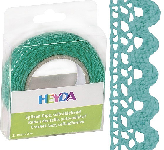 KP BANDA DECOR DANTELA AUTOADEZIVA 15MM*2M HEYDA TURQUOISE 3584556 [2]