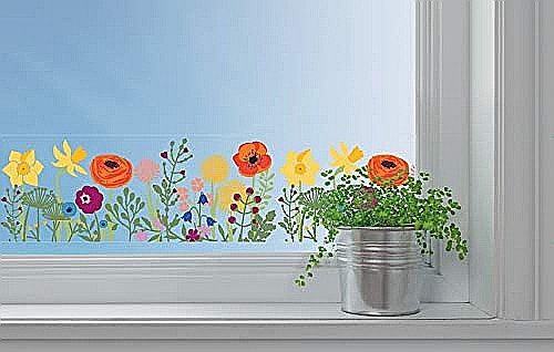 KP BANDA AUTOADEZIVA DECORATIVA FEREASTRA 200*7.5CM FLORI DE CAMP 3584477 [2]